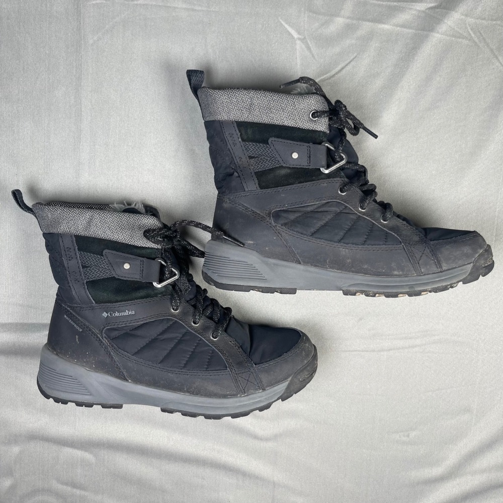 Columbia Alpine Hills Omni-Heat Shorty Boots Women's 7 Black Waterproof Winter